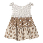 Mayoral Abito Bicolore con Fantasia A Pois Bianco/Marrone per Neonata 1868X BIANCO/MARRONE MAYORAL 