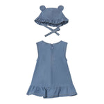 Mayoral Set Abito In Denim-Cappello Blu per Neonata 1871X BLU MAYORAL 