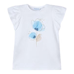 Mayoral T-Shirt Tinta Unita con Stampa per Bambina 3002 BIANCO MAYORAL 