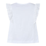 Mayoral T-Shirt Tinta Unita con Ricami per Bambina 3010 BIANCO MAYORAL 