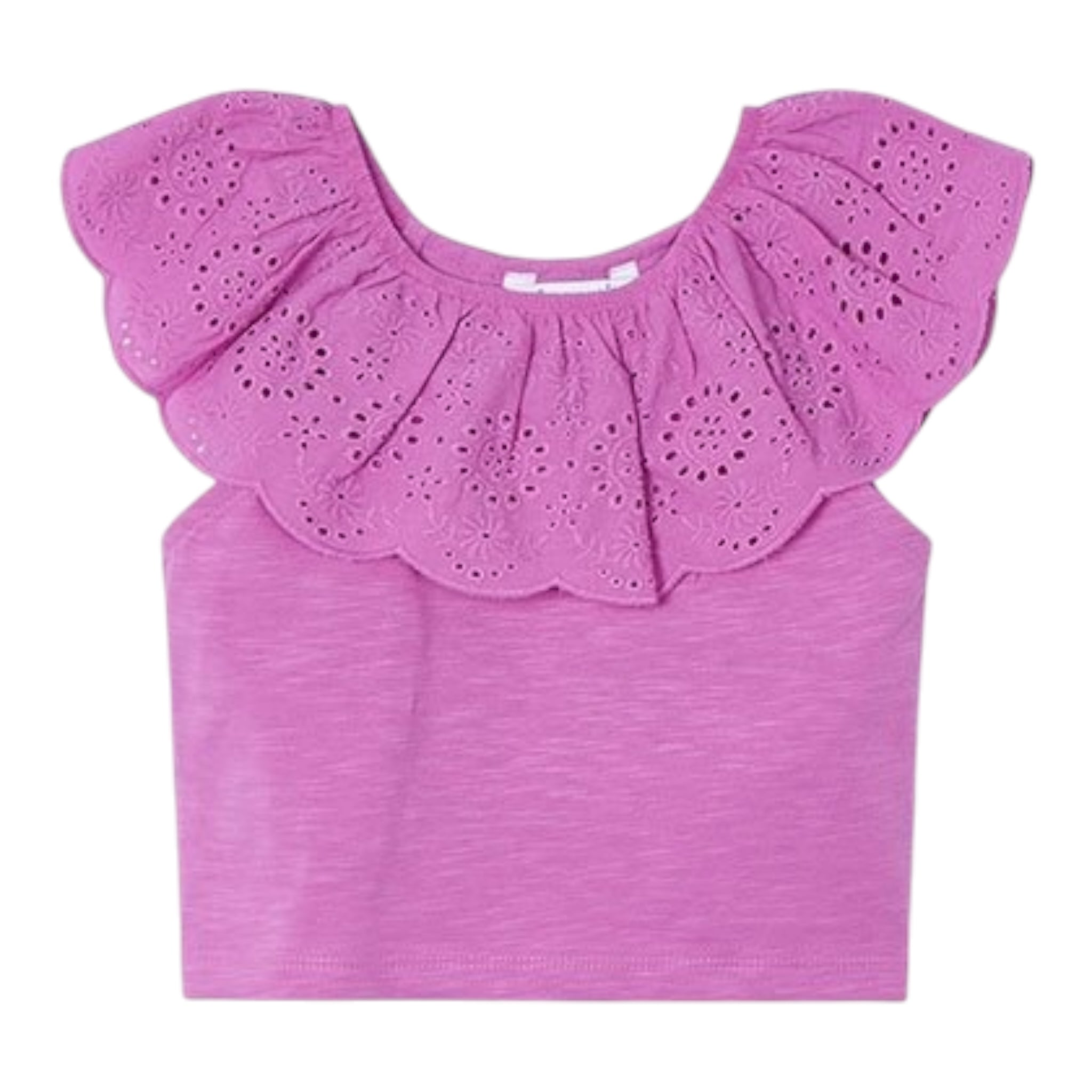 Mayoral Top Tinta Unita con Scollo A Barca per Bambina 3012 VIOLA MAYORAL 