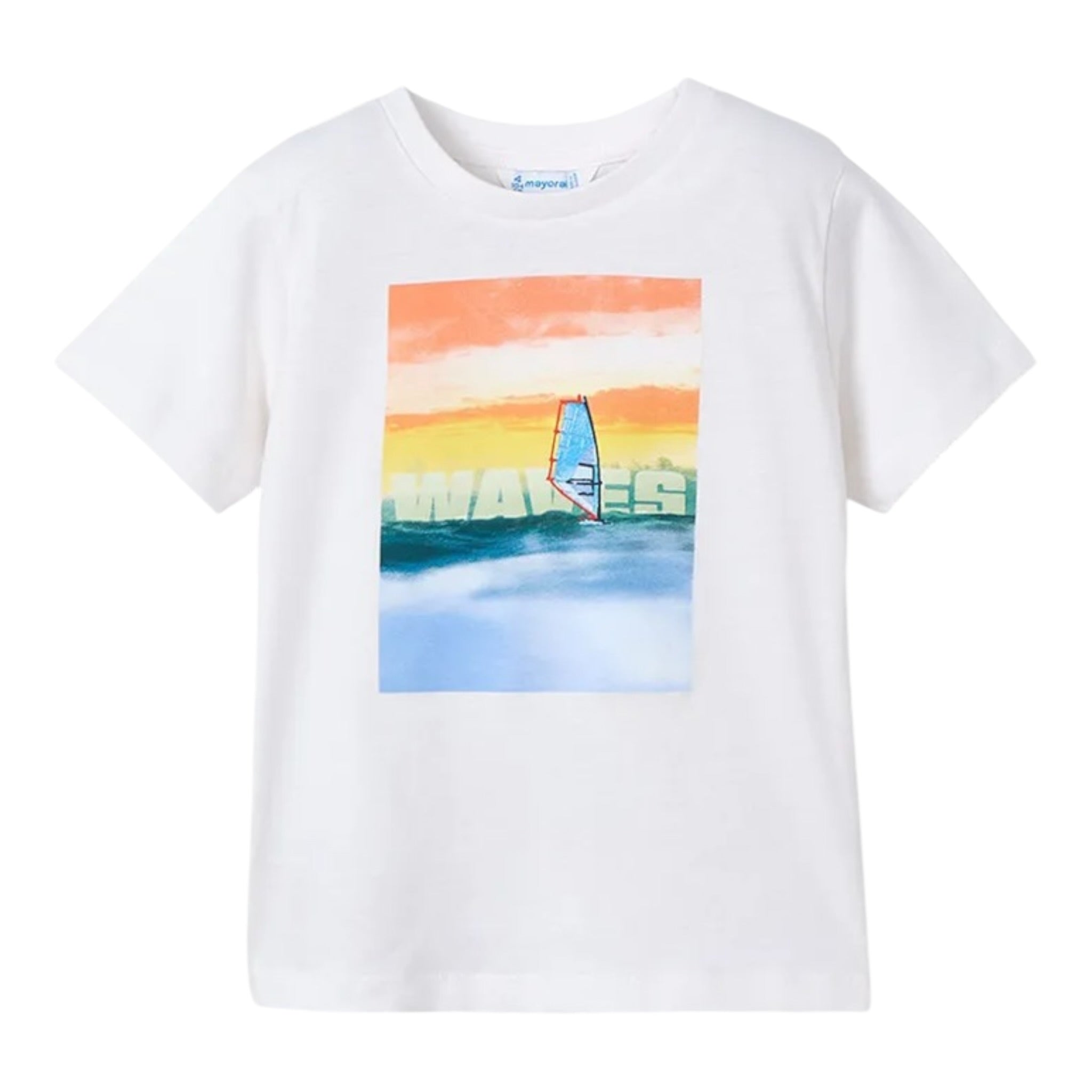 Mayoral Set 2 T--Shirt Girocollo Tinta Unita per Bambino 3049 BIANCO MAYORAL 