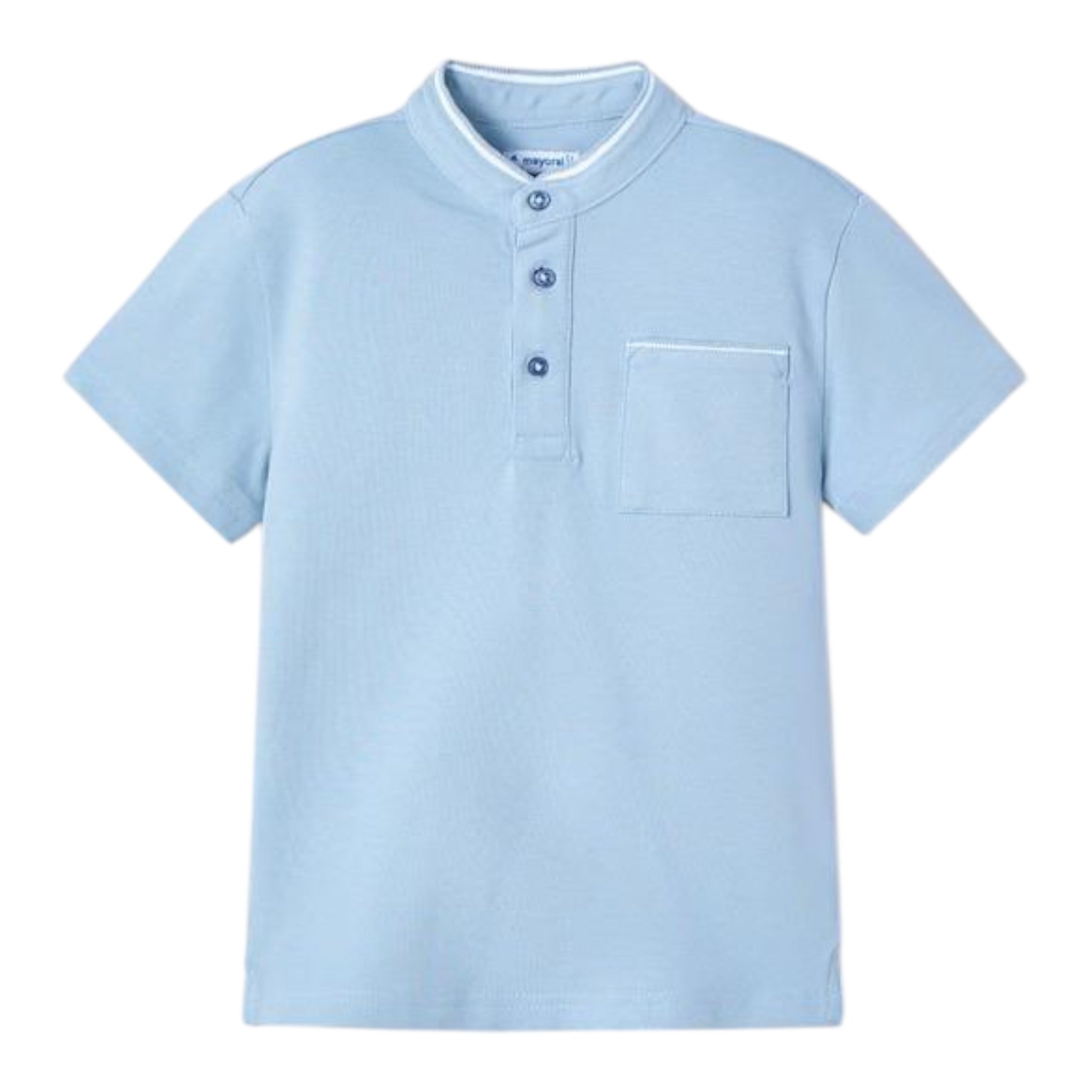 Mayoral Polo Mezza Manica con Taschino per Bambino 3102 AZZURRO MAYORAL 