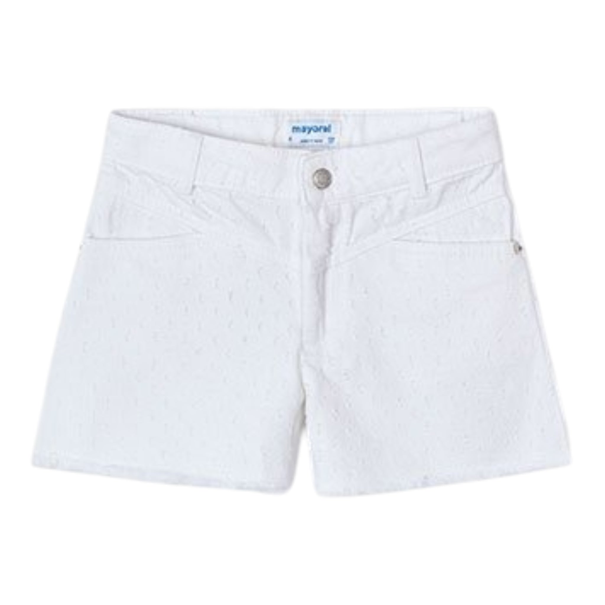 Mayoral Short Tinta Unita con Applicazioni per Neonata 3205N BIANCO MAYORAL 