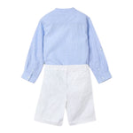 Mayoral Completo 2 Pezzi Camicia-Bermuda Bicolore per Bambino 3230 BIANCO/AZZURRO MAYORAL 