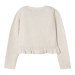 Mayoral Cardigan Tinta Unita con Rouches per Bambina 3374 AVORIO MAYORAL 