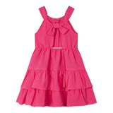Mayoral Abito Giromanica Tinta Uita con Balze Fuxia per Bambina 3922 FUXIA MAYORAL 