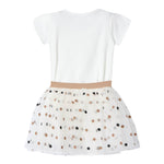Mayoral Completo 2 Pezzi T-Shit-Gonna Bicolore Bianco per Bambina 3946X BIANCO MAYORAL 