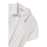 Mayoral Camicia Mezza Manica tinta unita Bianco per Bambina 6144 BIANCO MAYORAL 