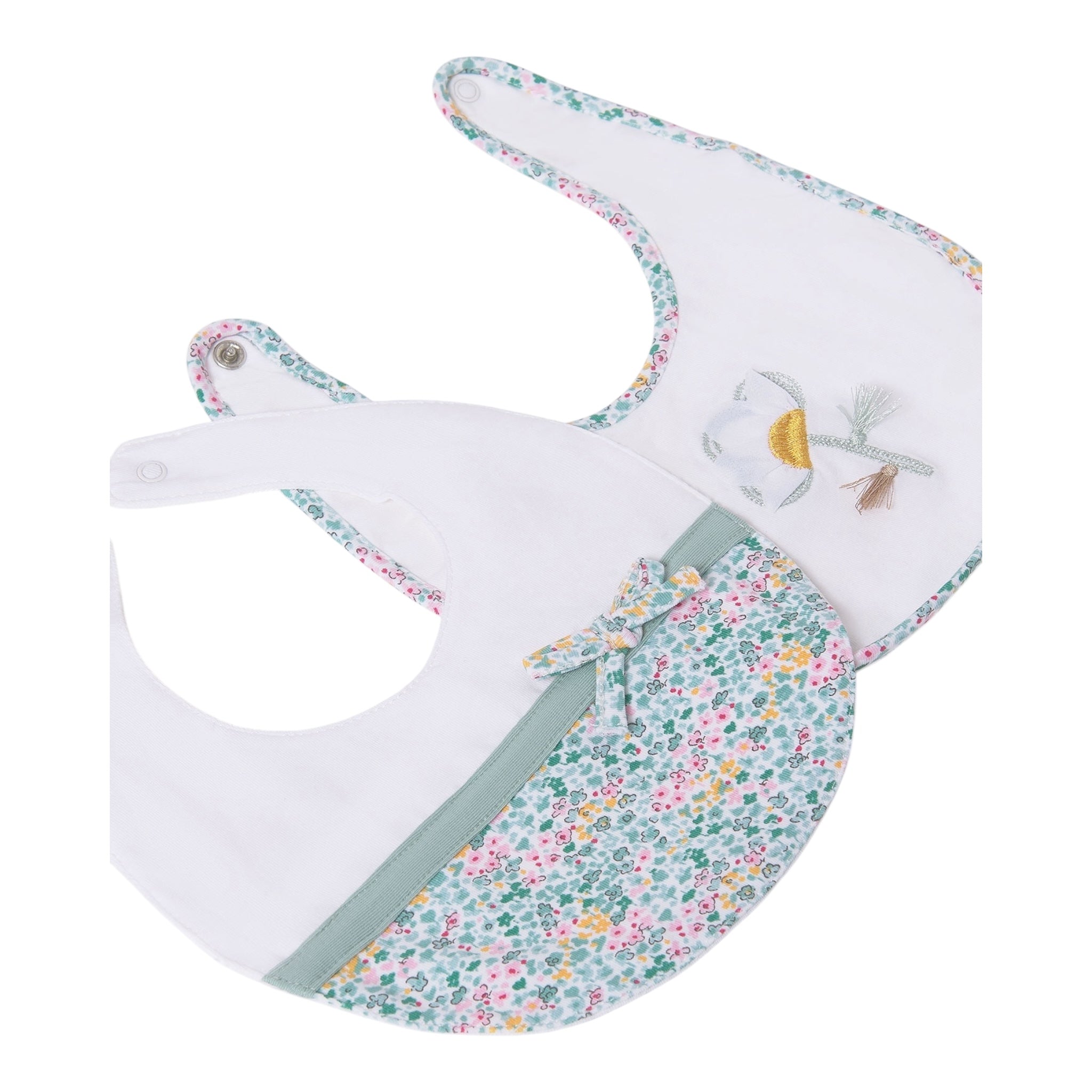Mayoral Set Bavetta Tinta Unita con Stampe per Neonata 9875 BIANCO MAYORAL 