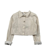 Meilisa Bai Giubbino In Denim tinta unita Beige per Bambina FLO6386 BEIGE MEILISA BAI 