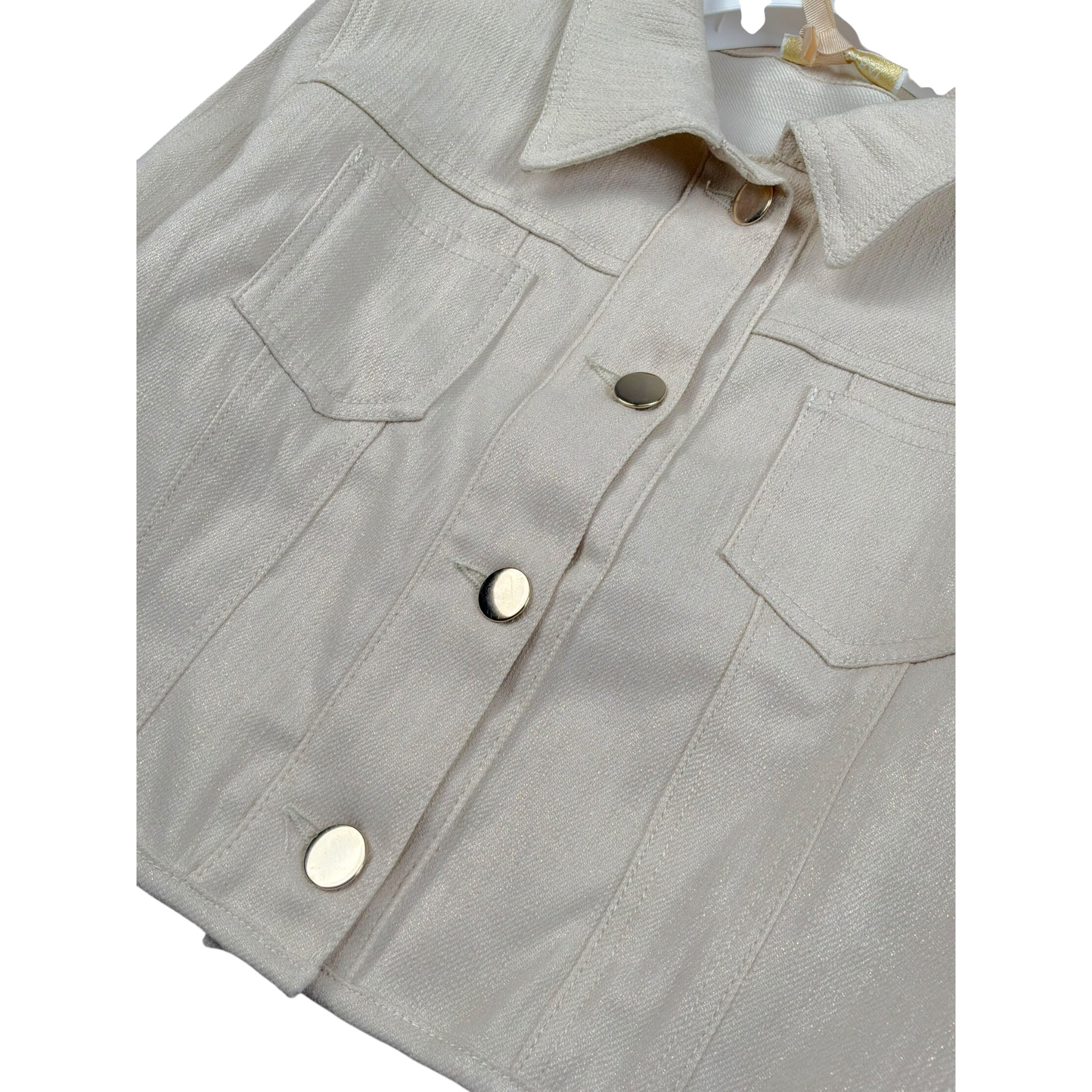 Meilisa Bai Giubbino In Denim tinta unita Beige per Bambina FLO6386 BEIGE MEILISA BAI 