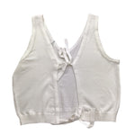 Met Top Tinta Unita con Brillantini per Bambina ME264 BIANCO MET 