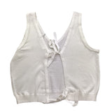Met Top Tinta Unita con Brillantini per Bambina ME264 BIANCO MET 