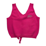 Met Top Tinta Unita con Brillantini per Bambina ME264 FUXIA MET 