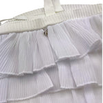Met Top Tinta Unita con Rouches per Bambina ME291 BIANCO MET 