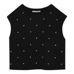 Michael Kors Canotta Tinta Unita con Borchie per Bambina R30283 NERO MICHAEL KORS 