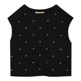 Michael Kors Canotta Tinta Unita con Borchie per Bambina R30283 NERO MICHAEL KORS 