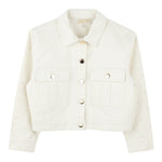 Michael Kors Giubbino Denim Tinta Unita con Applicazioni per Bambina R30293 CREMA MICHAEL KORS 