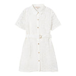 Michael Kors Abito Mezza Manica Tinta Unita con Ricami per Bambina R30295 BIANCO MICHAEL KORS 