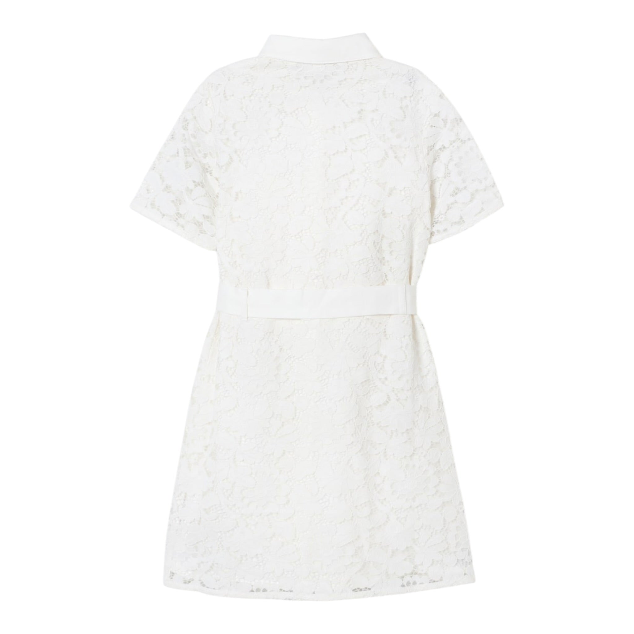 Michael Kors Abito Mezza Manica Tinta Unita con Ricami per Bambina R30295 BIANCO MICHAEL KORS 