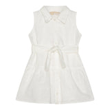 Michael Kors Abito Giromanica Tinta Unita con Ricami per Neonata R30309 BIANCO MICHAEL KORS 