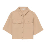 Michael Kors Camicia Mezza Manica Tinta Unita per Bambina R30331 BEIGE MICHAEL KORS 
