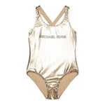 Michael Kors Costume Tinta Unita con Logo per Bambina R30427X ORO MICHAEL KORS 