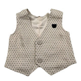 Mini Banda Gilet Tinta Unita Microfantasia per Neonato 32690 BEIGE MINI BANDA 