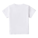 Mini Banda T-Shirt Tinta Unita Girocollo con Stampa per Neonato 3B609 BIANCO MINI BANDA 