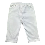 Minibanda Pantalone Tinta Unita con Elastico In Vita per Neonato 3B616 BIANCO MINIBANDA 