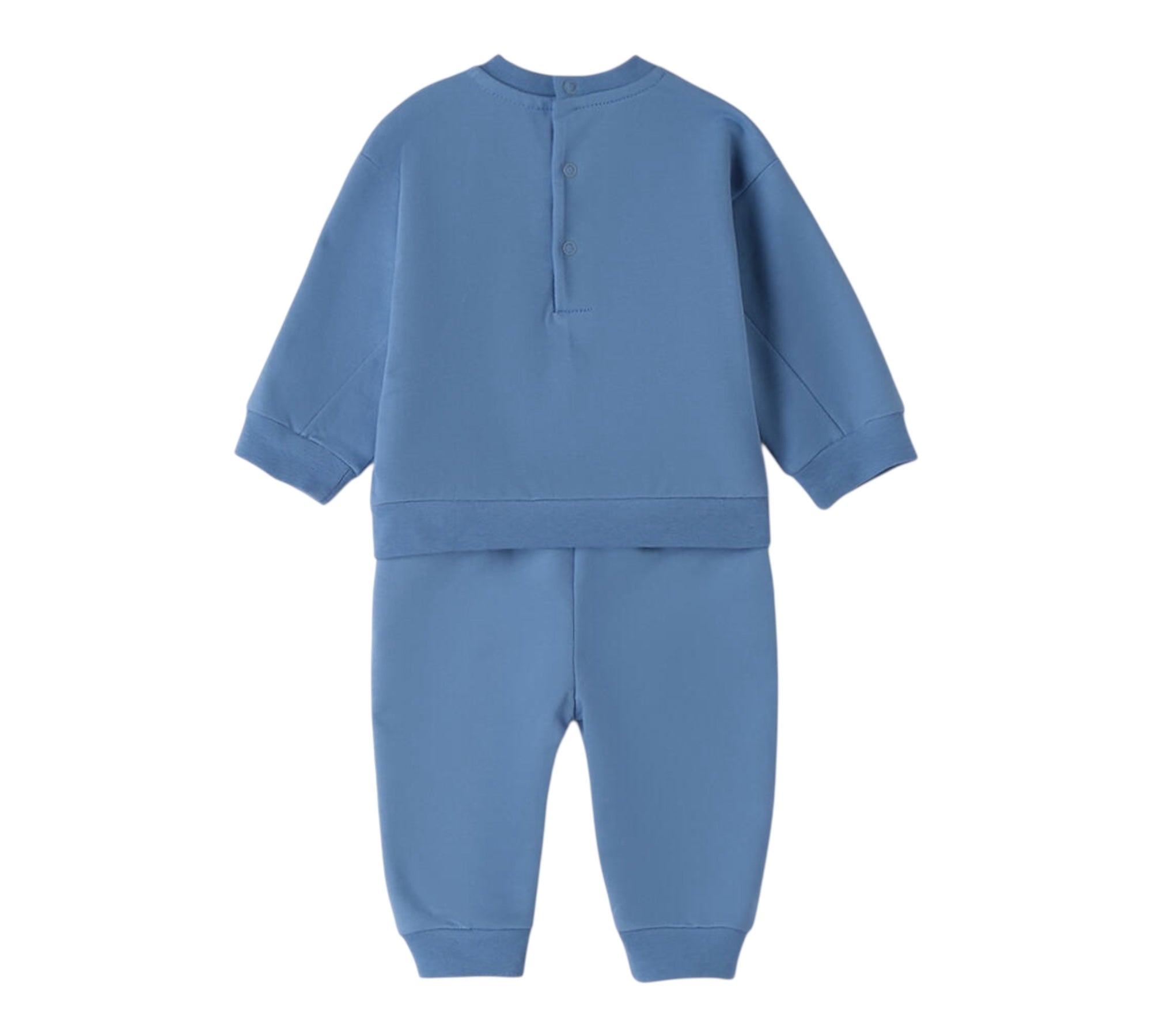 Minibanda Completo 2 Pezzi Felpa-Pantalone Tinta Unita per Neonato 3B655 CELESTE MINIBANDA 