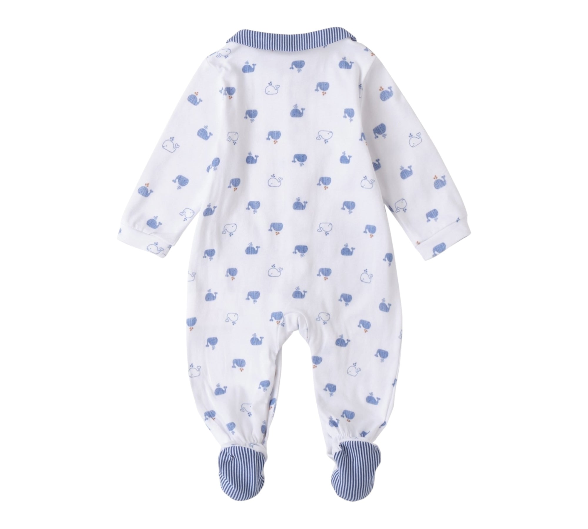 Minibanda Tutina Manica Lunga Tinta Unita con Stampe per Neonato 3B669 BIANCO MINIBANDA 