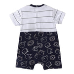 Minibanda Pagliaccetto Mezza Manica Finta T-Shirt per Neonato 3B687 BLU MINIBANDA 