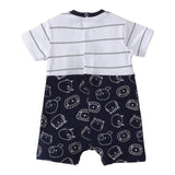Minibanda Pagliaccetto Mezza Manica Finta T-Shirt per Neonato 3B687 BLU MINIBANDA 