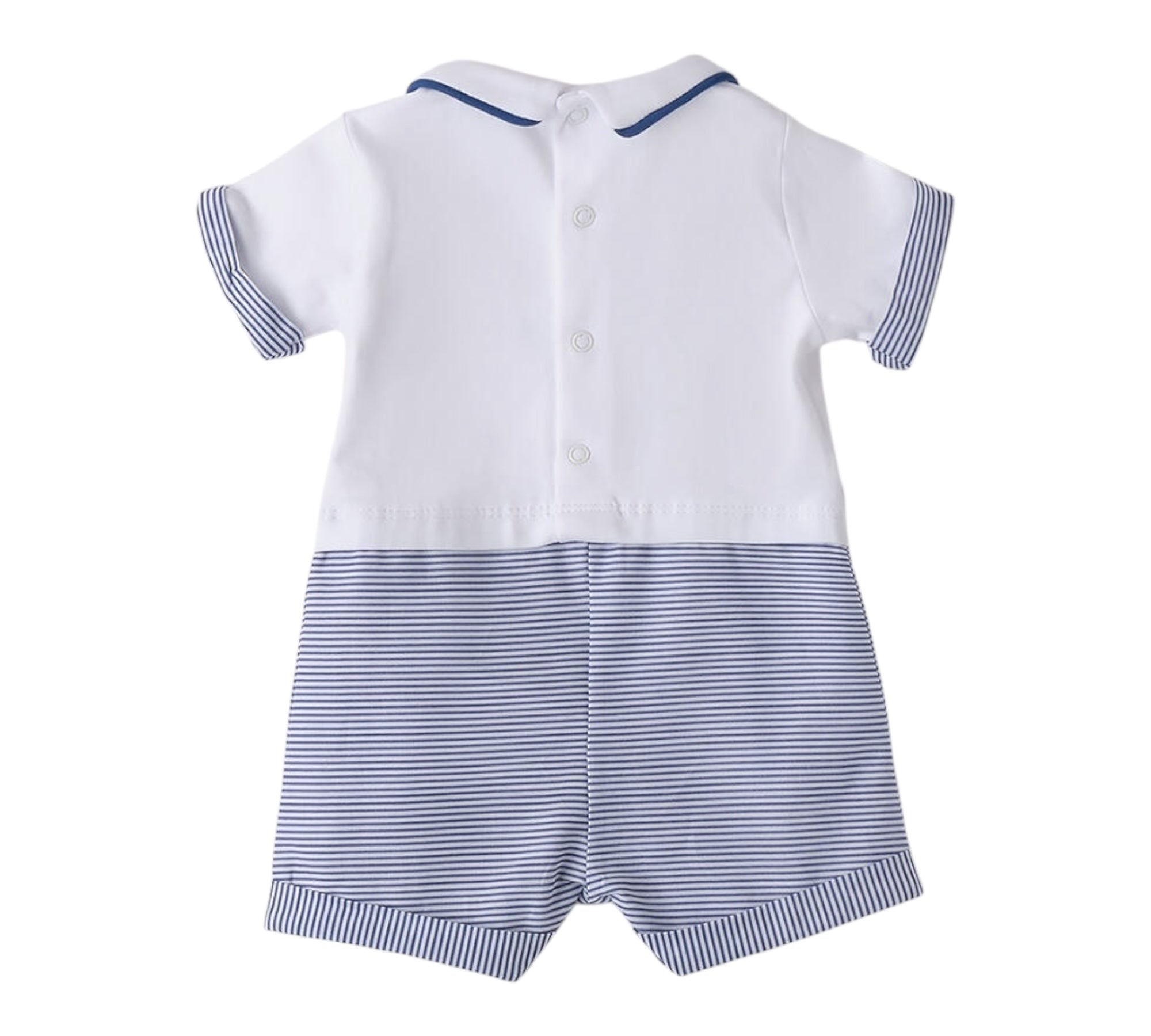 Minibanda Pagliaccetto Mezza Manica Bicolore per Neonato 3B688 BIANCO/BLU MINIBANDA 