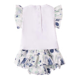 Minibanda Completo 2 Pezzi T-Shirt-Culotte per Neonata 3B786 BIANCO MINIBANDA 