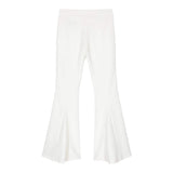 Miss Blumarine Pantalone Tinta Unita Modello Zampa per Bambina IA4020 PANNA MISS BLUMARINE 