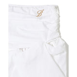 Miss Blumarine Gonna Tinta Unita con Zip per Bambina IA4083 BIANCO MISS BLUMARINE 
