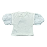 Miss Grant T-Shirt Girocollo tinta unita con Stampa Bianco per Bambina MG1235 BIANCO MISS GRANT 