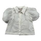 Miss Grant Camicia Mezza Manica Tinta Unita per Neonata MG1238 BIANCO MISS GRANT 
