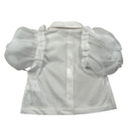 Miss Grant Camicia Mezza Manica Tinta Unita per Neonata MG1238 BIANCO MISS GRANT 