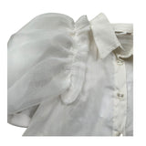 Miss Grant Camicia Mezza Manica Tinta Unita per Bambina MG1238J BIANCO MISS GRANT 