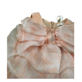 Miss Grant Abito Giromanica tinta unita con Fiocco Rosa per Neonata MG1276N ROSA MISS GRANT 