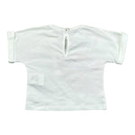 Miss Grant T-Shirt Girocollo tinta unita con Stampa Bianco per Neonata MG1277 BIANCO MISS GRANT 