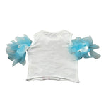 Miss Grant T-Shirt Girocollo tinta unita con Stampa Bianco per Bambina MG1318 BIANCO MISS GRANT 