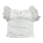 Miss Grant T-Shirt Girocollo tinta unita con Applicazioni Bianco per Neonata MG1335X BIANCO MISS GRANT 