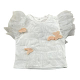 Miss Grant T-Shirt Girocollo tinta unita con Applicazioni Bianco per Bambina MG1335XJ BIANCO MISS GRANT 