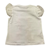 Miss Grant T-Shirt Girocollo Tinta Unita con Stampa In Contrasto per Neonata MG1336 BIANCO MISS GRANT 