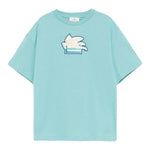 Missoni T-Shirt Girocollo Tinta Unita con Stampa per Bambino GW8P51 VERDE ACQUA MISSONI 